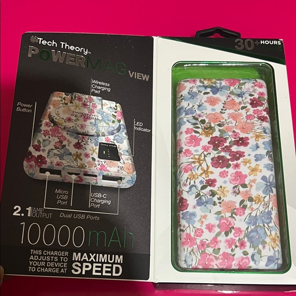 Theory PowerMag View Wireless Charger - Black Floral - Picture 3 of 5